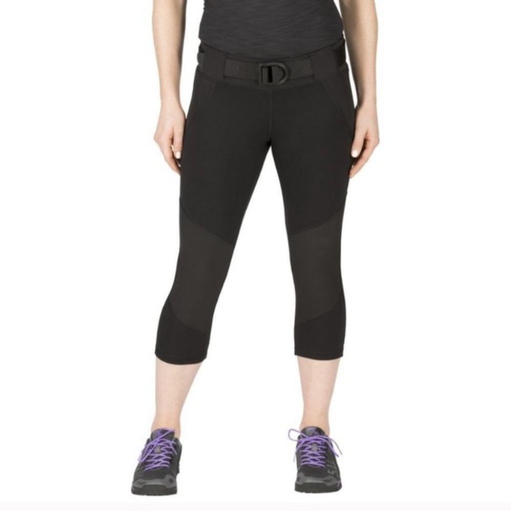 5.11 Tactical Women's Black Cropped Tactical Leggings